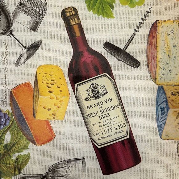 Michel Design Works Square Glass Wine and Cheese Tray Platter Vintage - Picture 3 of 9